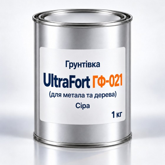 Ґрунтівка антикорозійна ГФ-021 для металу та дерева UltraFort ГФ-021, сірий / червоно-коричневий / чорний, на розлив від 1 кг Ґрунтівка антикорозійна ГФ-021 для металу та дерева UltraFort ГФ-021, сірий / червоно-коричневий / чорний, на розлив від 1 кг