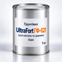 Ґрунтівка антикорозійна ГФ-021 для металу та дерева UltraFort ГФ-021, білий / хакі, на розлив від 1 кг