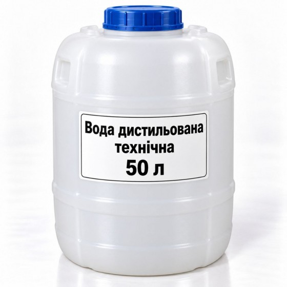 Вода дистильована технічна, тара 50 л Вода дистильована технічна, тара 50 л