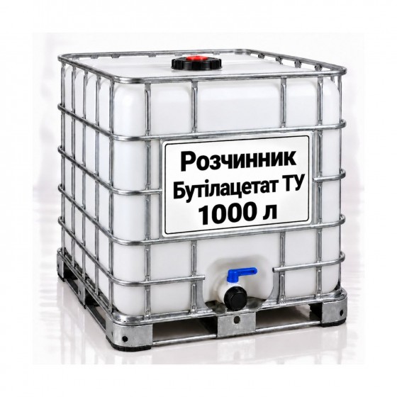 Розчинник Бутілацетат ТУ, єврокуб 1000 л Розчинник Бутілацетат ТУ, єврокуб 1000 л
