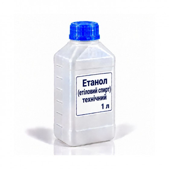 Етанол (етиловий спирт) технічний 99,8–96,0%, на розлив від 1 л